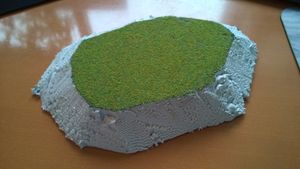 Réalisation de décors : une colline