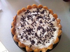 Charlotte au chocolat fleur de sel et vanille .