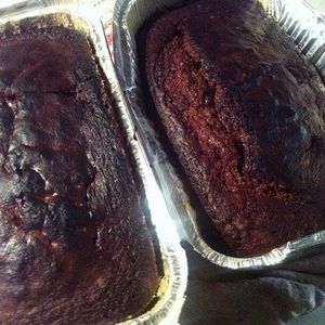 Moelleux au chocolat au lait et au chocolat noir pâtissier .
