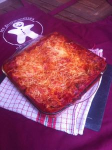 Lasagnes à la sauce bolognaise bio , le bio dans nos assiettes .