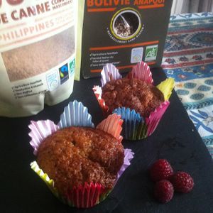 Muffins aux framboises et son Trio de Quinoas au sucre Muscovado .