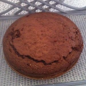Gâteau au chocolat noir équitable à la farine semi complète de bons œufs bio au sucre Muscovado .