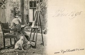 Le peintre a son chevalet