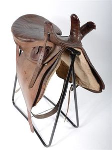 selle amazone 3 fourches / lanière fourche supérieure étrivière
