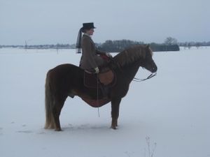 des amazones dans la neige