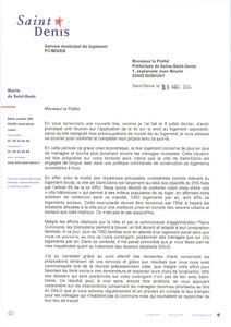 DALO, j'ai écrit au Préfet pour lui faire part de mes inquiétudes