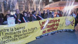 Les élus de Saint-Denis contre l'austérité budgétaire.
