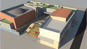 Vue 3D de la future Grande Mosquée de La Courneuve.