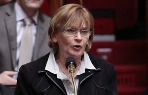 La députée Marie-George Buffet apporte son soutien aux salariés de Pitney Bowes