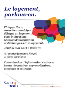 Le logement, parlons-en : à Pleyel le 6 mai