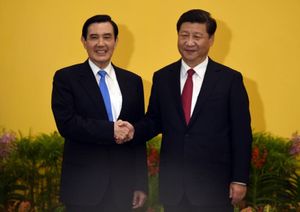 Radio-Canada / Poignée de main historique entre présidents chinois et taïwanais