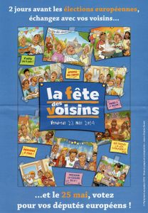 Les voisins en fête.