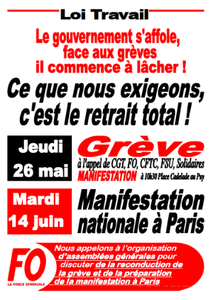26 mai 2016 : nouvel appel à la grève