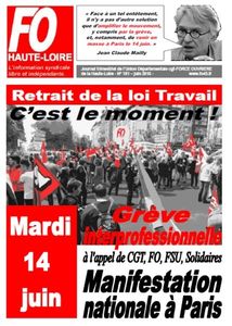 Le journal FO HAUTE LOIRE n° 181 est paru !