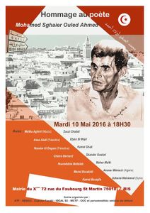 Hommage au "Poète Mohamed-Sgaier OULED AHMED" le 10/05/2016