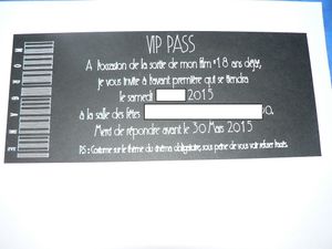invitation 18 ans de ma fille thème cinema