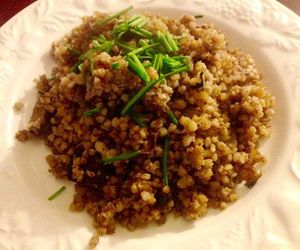 Risotto de sarrasin aux champignons des bois