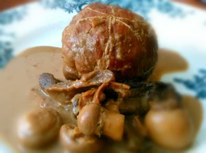 Paupiettes de veau sauce aux cèpes
