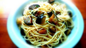 Spaghettis aux aubergines