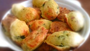 Madeleines aux courgettes et fromage ail et fines herbes