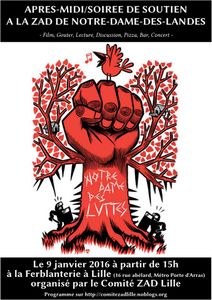 Lille:Journée de soutient ce 9 janvier pour la ZAD de Notre-Dame-des-Landes