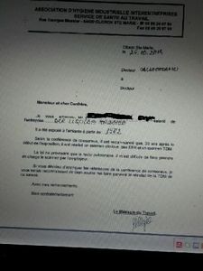 Preuve d'un certicat Médical