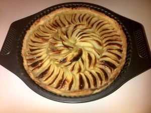 Tarte aux pommes nappée