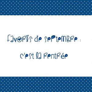 Favoris de Septembre