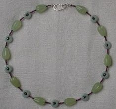 Collier en serpentine et amazonite.