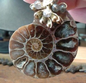 Boucles d'oreilles clips en ammonites. Paris création.