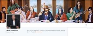 pastiche de la Cène de Léonard de Vinci sur le compte twitter bloqué du journaliste CNN turc Mete Sohtaoglu