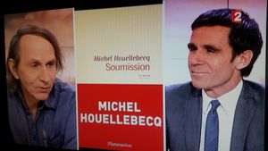 "C'est amusant, on rit souvent..." Au 20 heures de France 2, David Pujadas avec Michel Houellebecq en a-t-il fait trop en se moquant de l'Islam ?