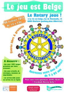LE ROTARY JOUE, 100% BELGE - Dimanche 8/02 à Charleroi (de 14 à 22h)
