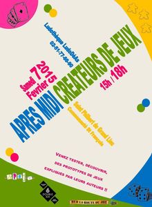APRÈS-MIDI CRÉATEURS DE JEUX - Ludothèque LudoDéAs (samedi 7/02 de 15 à 18h)