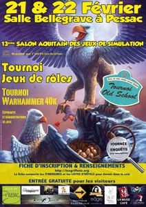13ème SALON AQUITAIN DES JEUX DE SIMULATION - 21 au 22/02 à la Salle Bellegrave (Pessac)