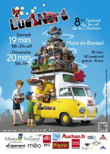 LUDINORD, 8ème Festival du Jeu et de la Création - Du 19 au 20/03 (MONS EN BAROEUL)