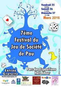 7ème FESTIVAL DU JEU DE SOCIÉTÉ DE PAU - Du 25 au 27/03 au Parc des Expositions Hall Adour (PAU)