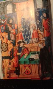 Philippe de Commynes (1447-1511) dicteles mémoires de Louis XI en sa présence.