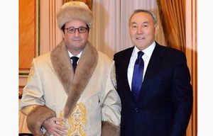 Dernier Hollande, kazakh rouge et cheveux teints