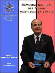 24 janvier 2015 - Cérémonie à la mémoire des marins du sous-marin Souffleur - les photographies - vidéo de l'interview de l'amiral Samir El-Khadem