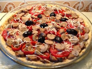 Tarte à la tomate et aux champignons