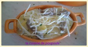 Faux filet de boeuf au gratin dauphinois de champignons