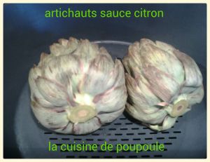 Artichauts sauce citron au thermomix