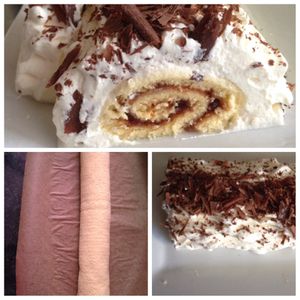 Roulé a la confiture / chantilly ( recette trés rapide)