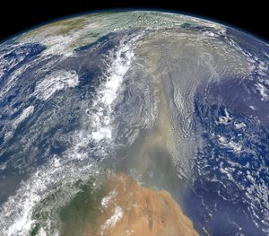 Sahara Areosole über dem Atlantik Quelle NASA
