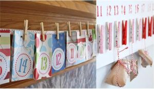 Tutos et modèles calendriers de l'avent en récup