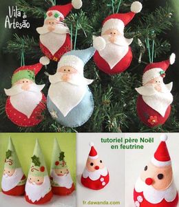 Tutos faire un père Noël en feutrine