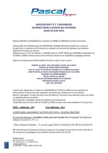 Journée Train à Vapeur des Cévennes organisée par Caissargues Pour Tous