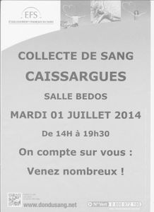 Don du Sang du Mardi 1er Juillet