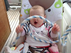 Une semaine à la mer, bébé sur un voilier